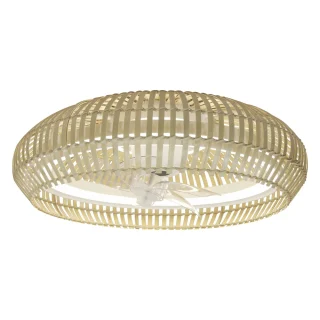 Ventilador Milo Blanco-Bamboo 30W | AJP / Alemar | Ref: 11569 | LUZGURU