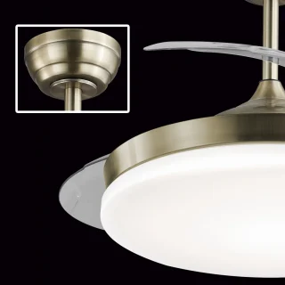 Ventilador Mini Malta 98cm Cuero | AJP / Alemar | Ref: 11528 | LUZGURU